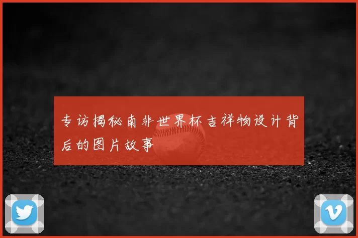 专访揭秘南非世界杯吉祥物设计背后的图片故事